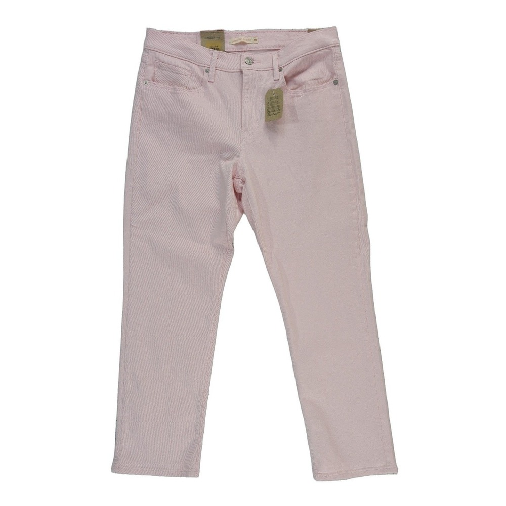 NWT Levi's Pink Classic Straight Ankle Jeans Women's Size 10 Stretch Mid Rise